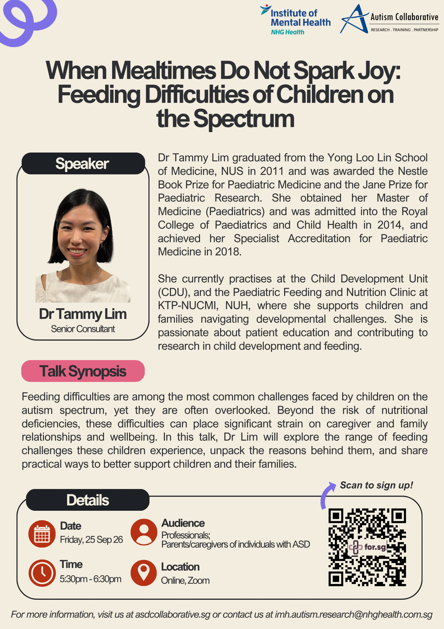When Mealtimes Do Not Spark Joy: Feeding Difficulties of Children on the Spectrum Poster